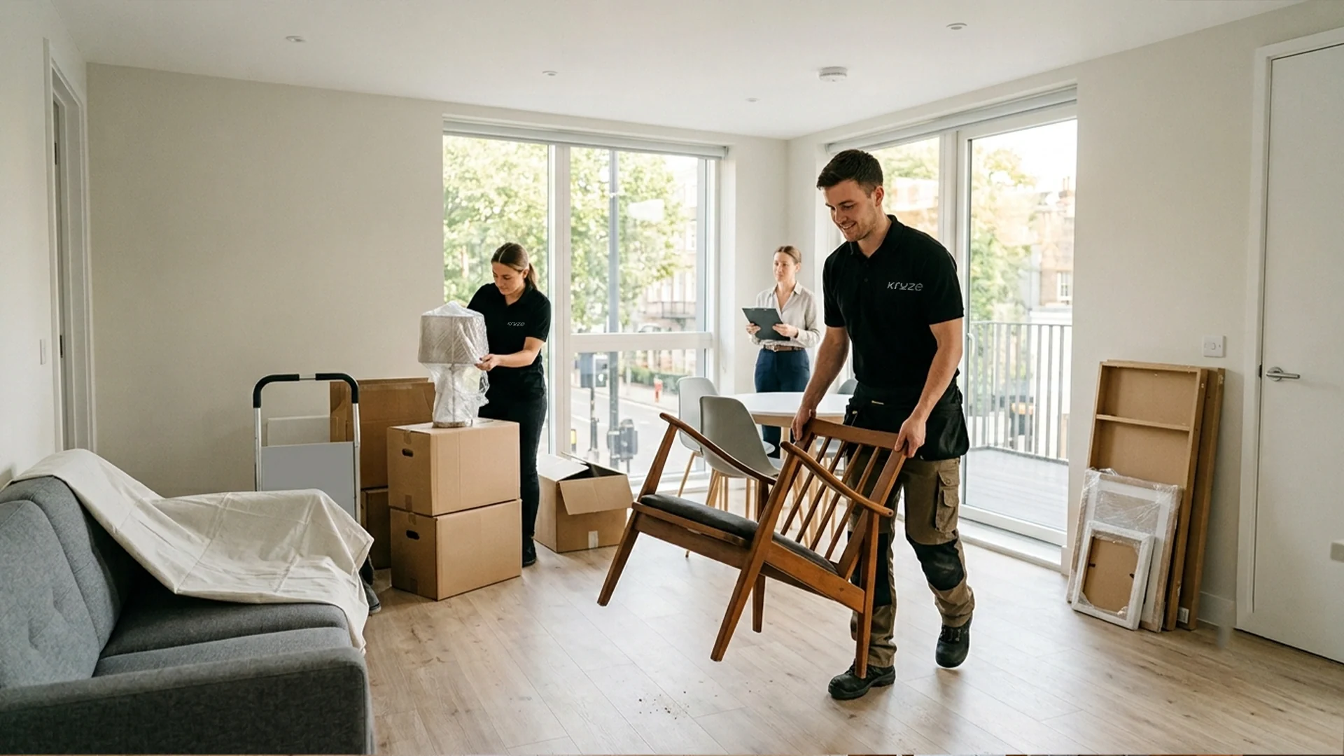 Kruze clearing a property for a Leeds estate agent in West Yorkshire