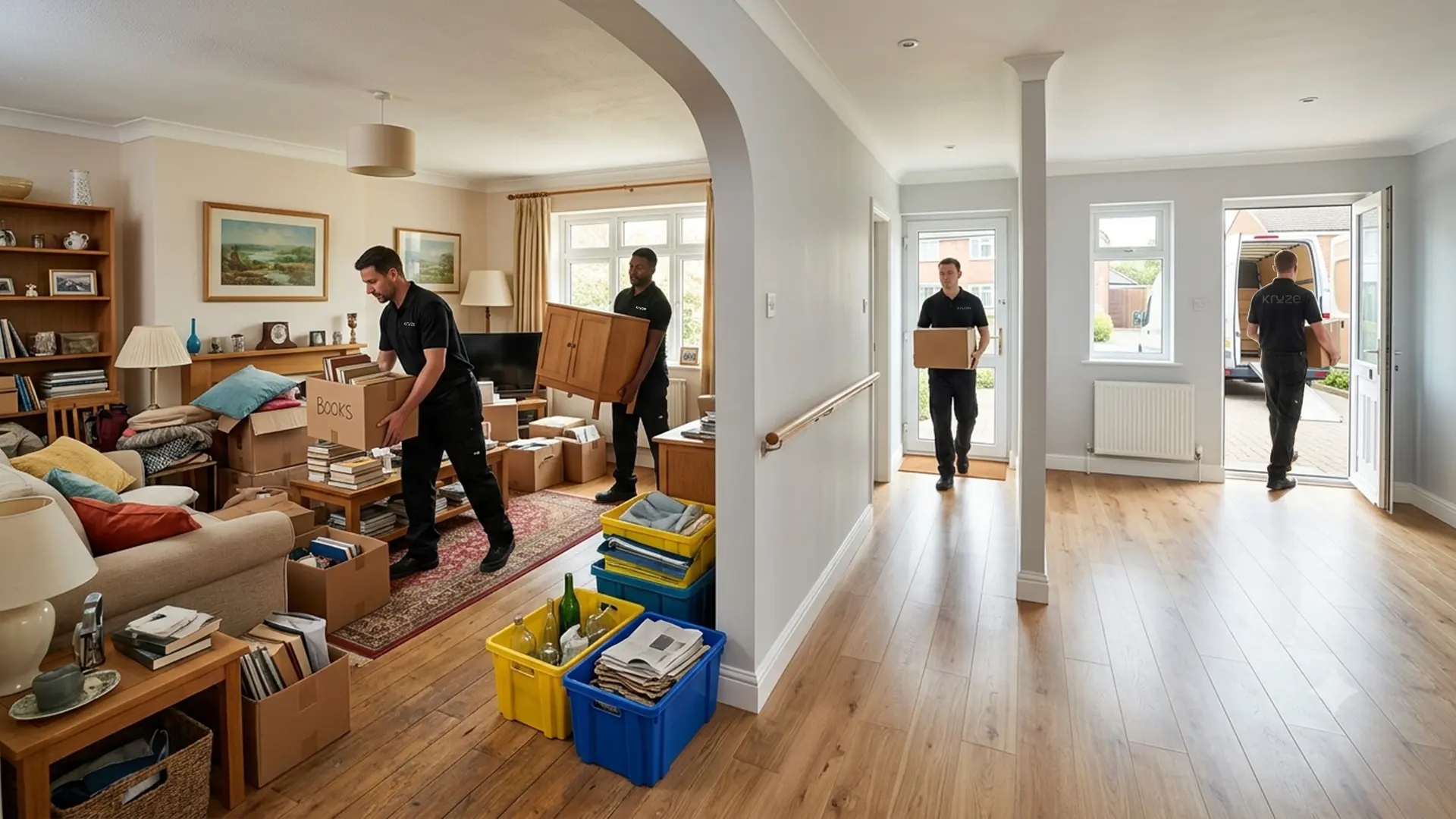 Kruze team on a house clearance in West Yorkshire