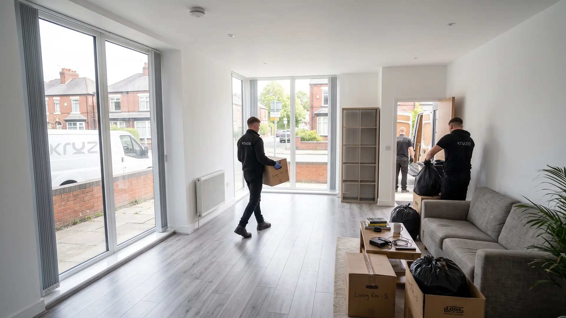 Kruze clearing a void rental property in West Yorkshire