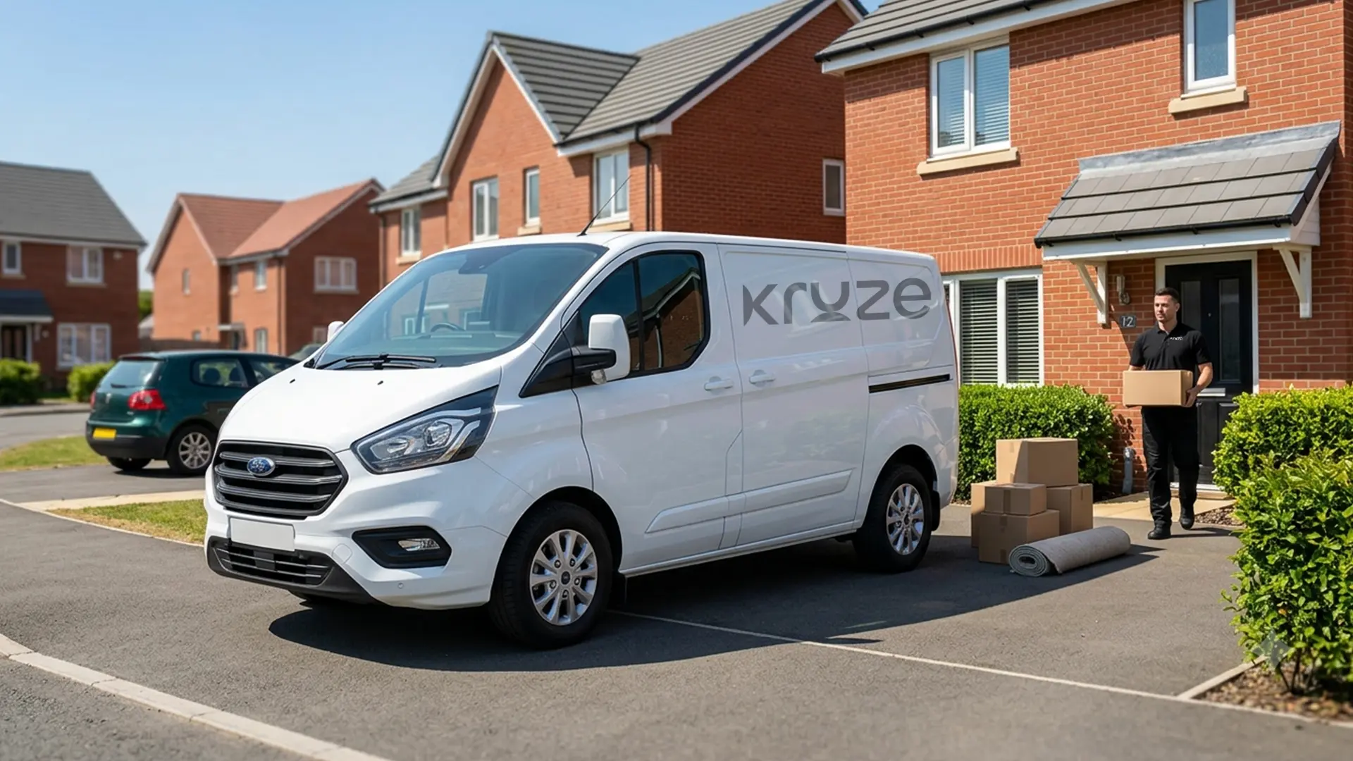 Kruze medium MWB van and driver loading furniture in West Yorkshire