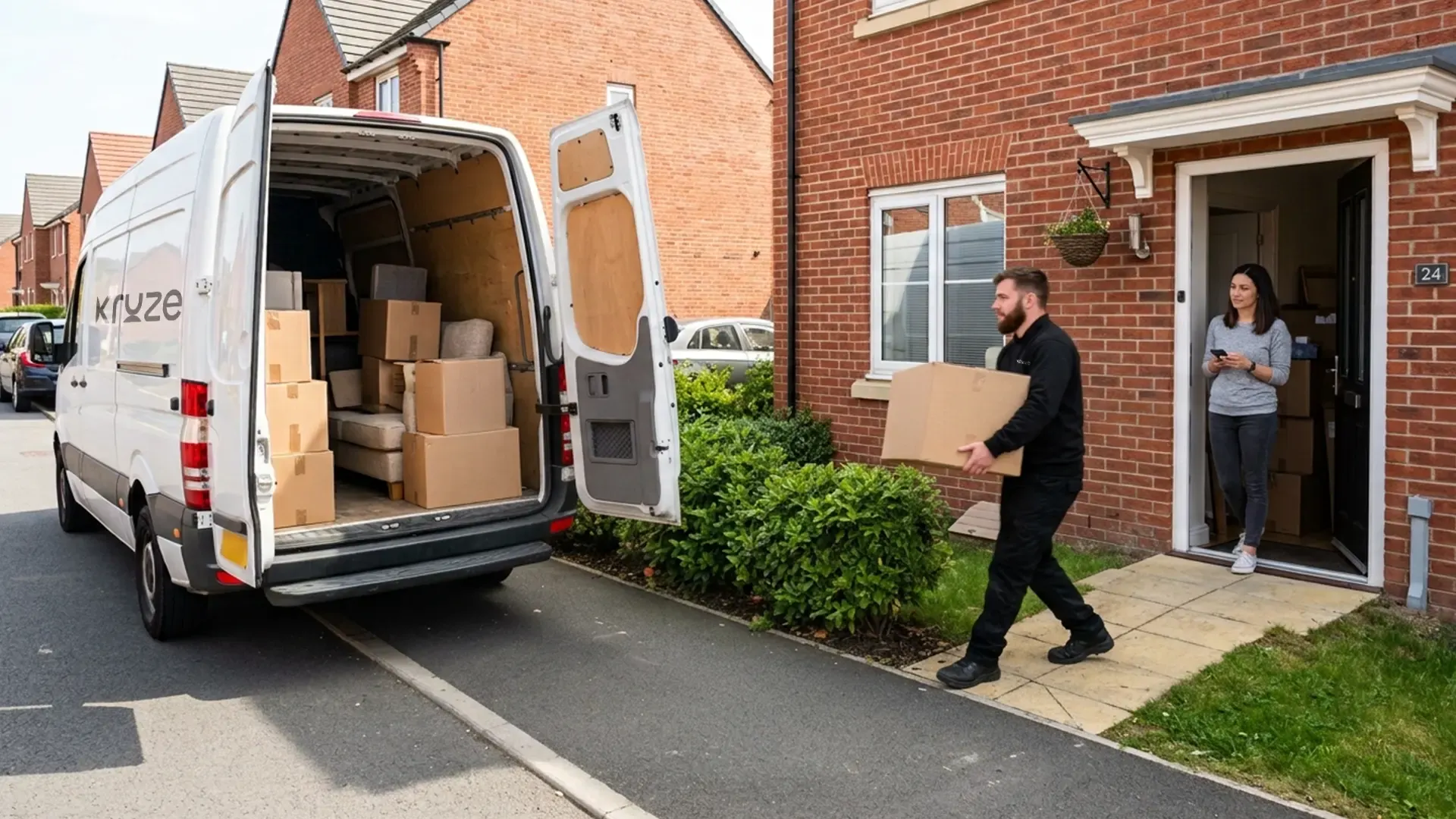 Kruze same day removals van loading urgently in West Yorkshire