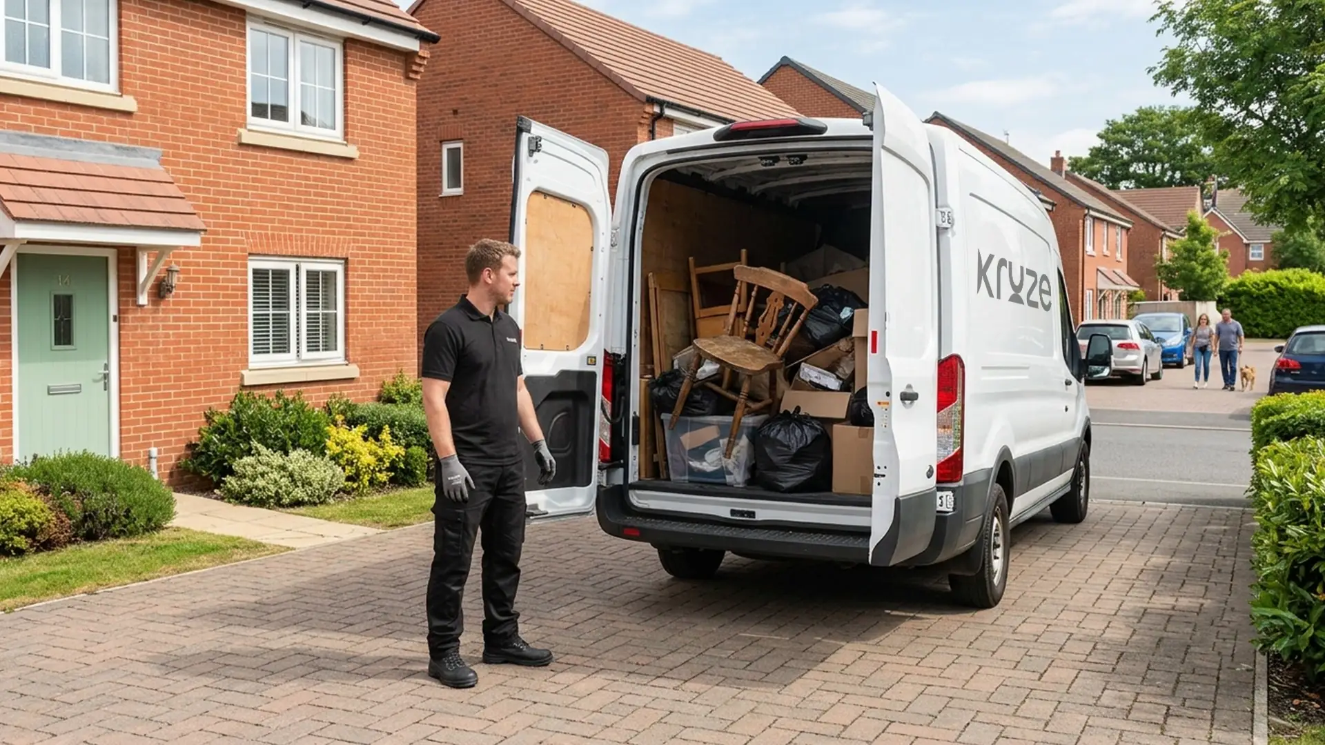 Kruze wait and load van being loaded in West Yorkshire