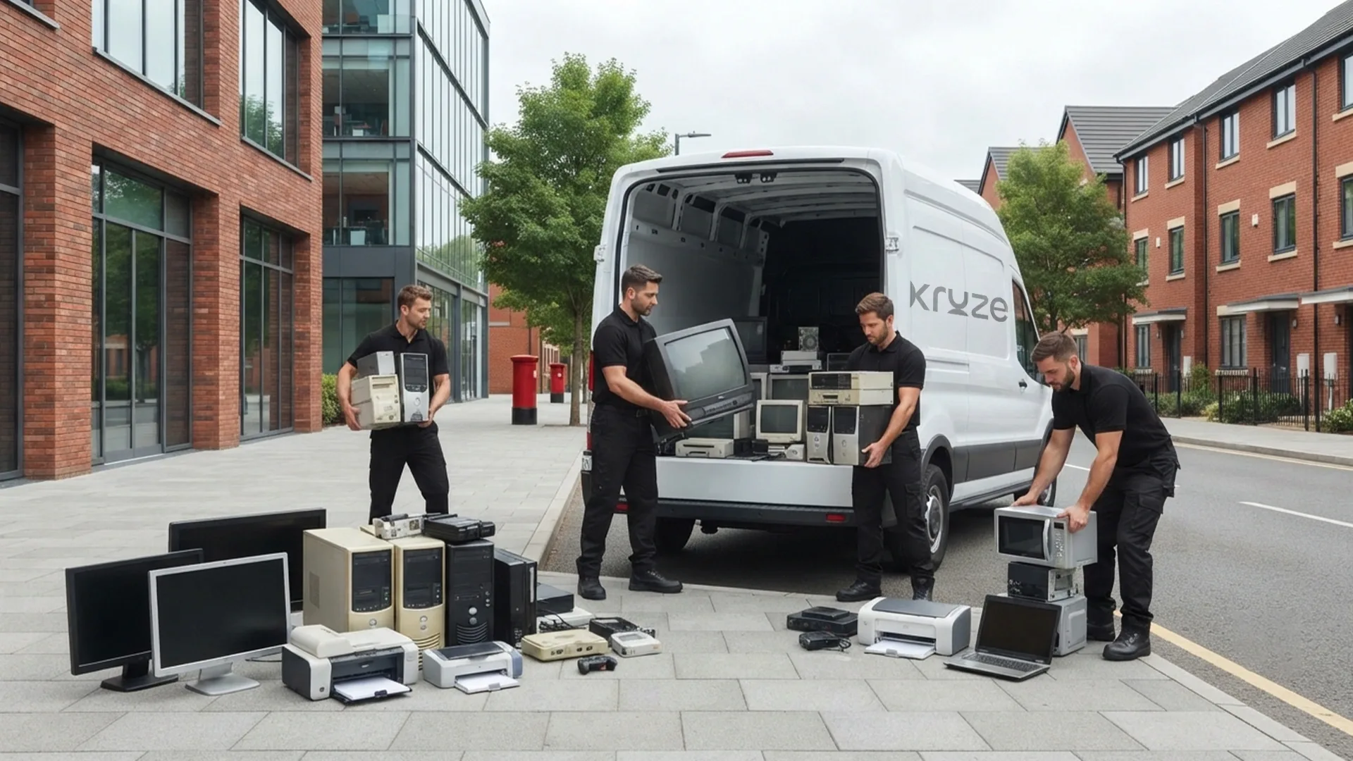 Kruze collecting electrical WEEE waste and old IT equipment in West Yorkshire