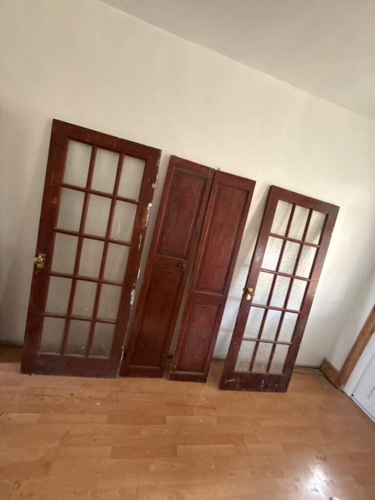 Before: old internal doors to collect, Barnsley S70