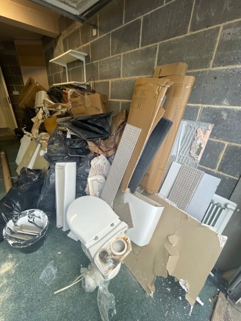 Before: bathroom strip-out waste by Kruze, Sowerby Bridge HX6