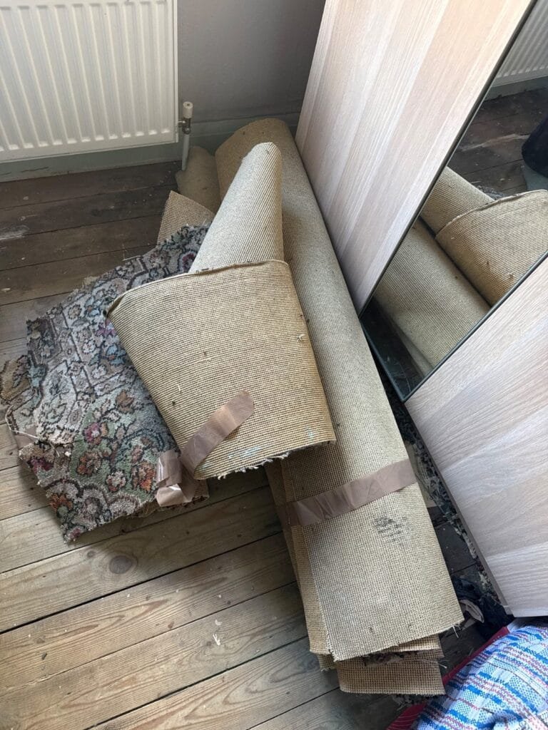 Before: old carpet removal by Kruze, Huddersfield HD5
