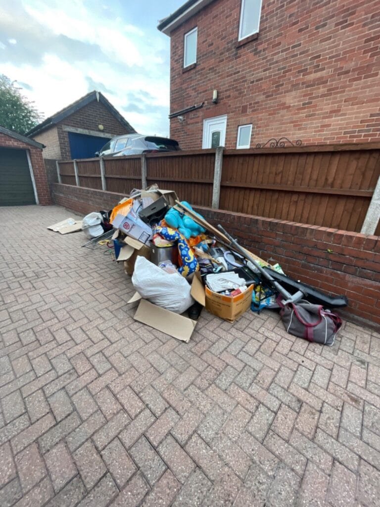 Before: driveway rubbish removal by Kruze, Leeds LS15