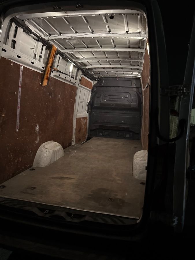Empty Kruze van after a house move, nothing left behind