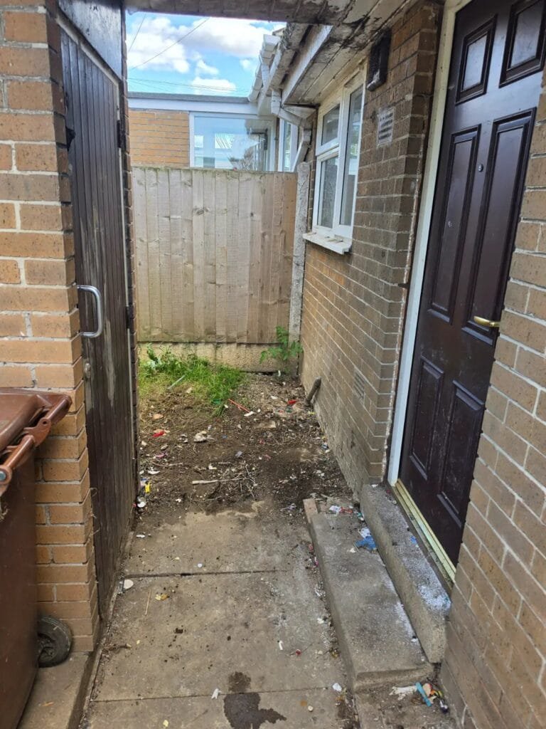After: side passage rubbish removal by Kruze, Wakefield district WF9